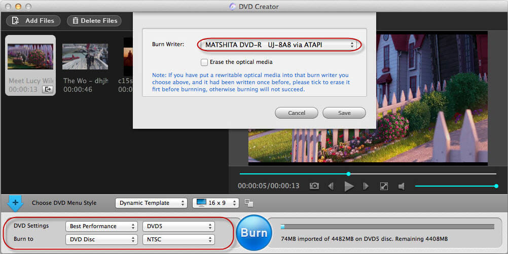 burn video with srt files to dvd