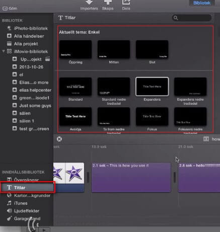 imovie for mac add subtitles to a movie