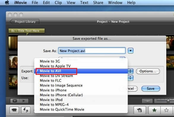 how to export imovie to mp4