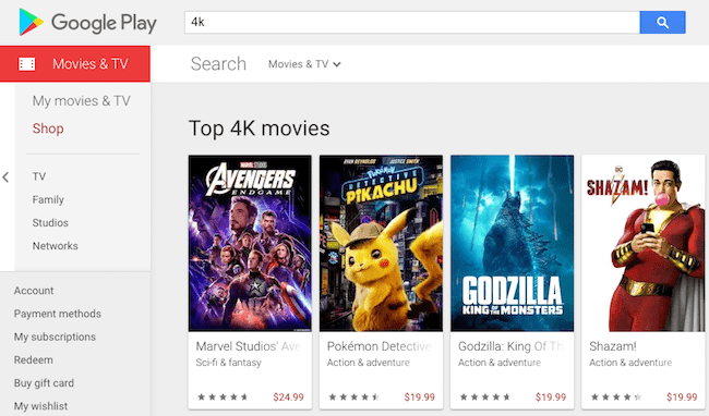 where can i download 4k movies free