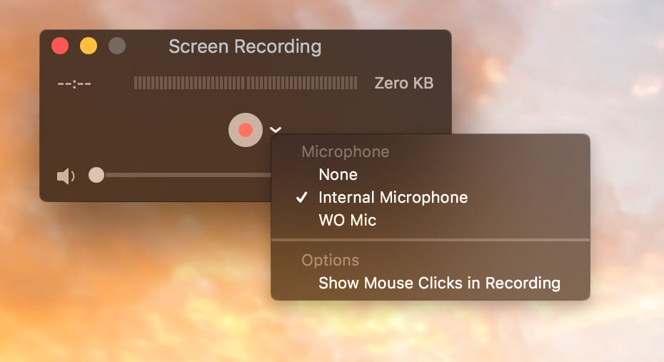 mac quicktime screen recording no sound