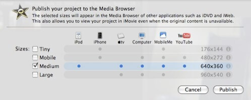 upload videos from imovie to youtube