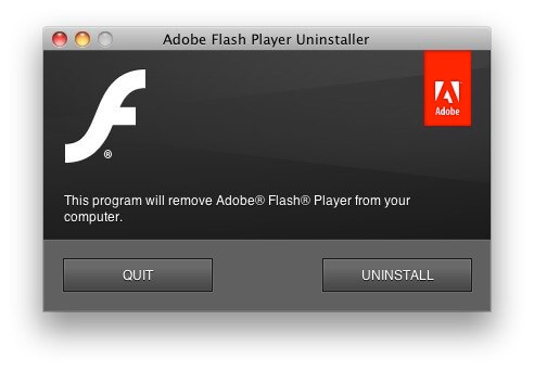 uninstall adobe flash player install manager mac