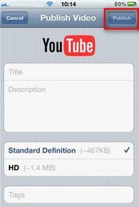 how to post videos to youtube from iphone