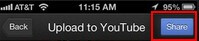 how to post videos to youtube from iphone