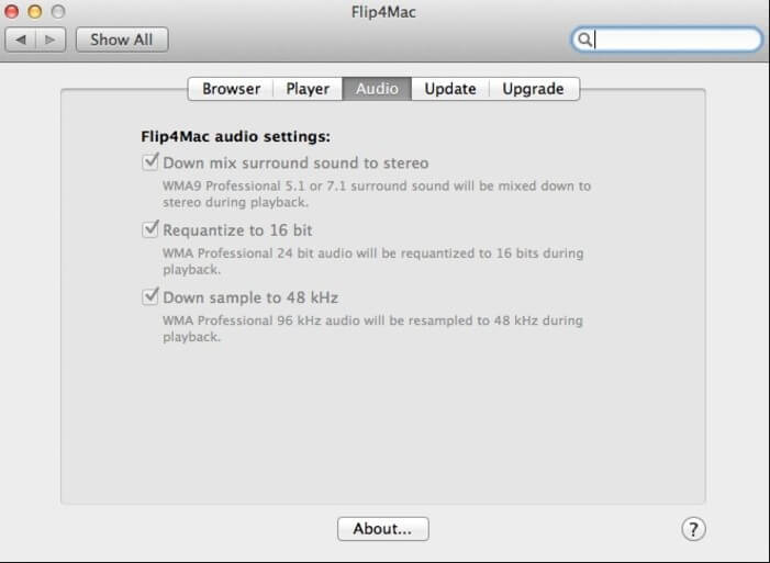 apple quicktime player with flip4mac wmv components